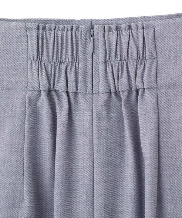 【先行予約5月中旬-5月下旬入荷予定】リネンライクタイトスカート　WEB限定カラー:ブルー