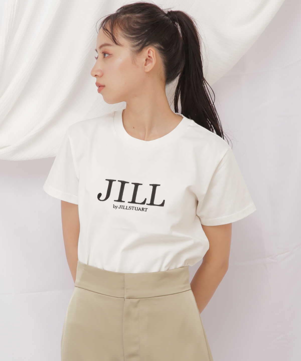 JBオーガニック刺繍ロゴTシャツ　　WEB限定カラー:コーラル