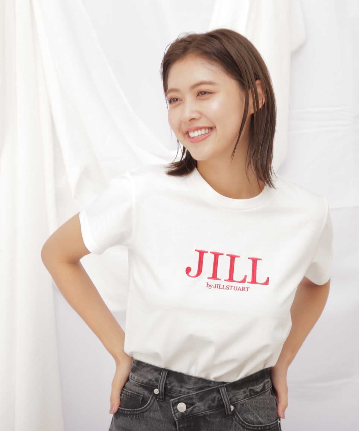 JBオーガニック刺繍ロゴTシャツ WEB限定カラー:コーラル | トップス