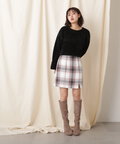  【先行予約12月上旬-12月中旬入荷予定】フィルムラメバックリボンニット