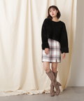  【先行予約12月上旬-12月中旬入荷予定】フィルムラメバックリボンニット