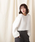  【先行予約12月上旬-12月中旬入荷予定】フィルムラメバックリボンニット