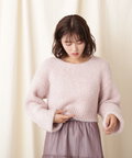  【先行予約12月上旬-12月中旬入荷予定】フィルムラメバックリボンニット