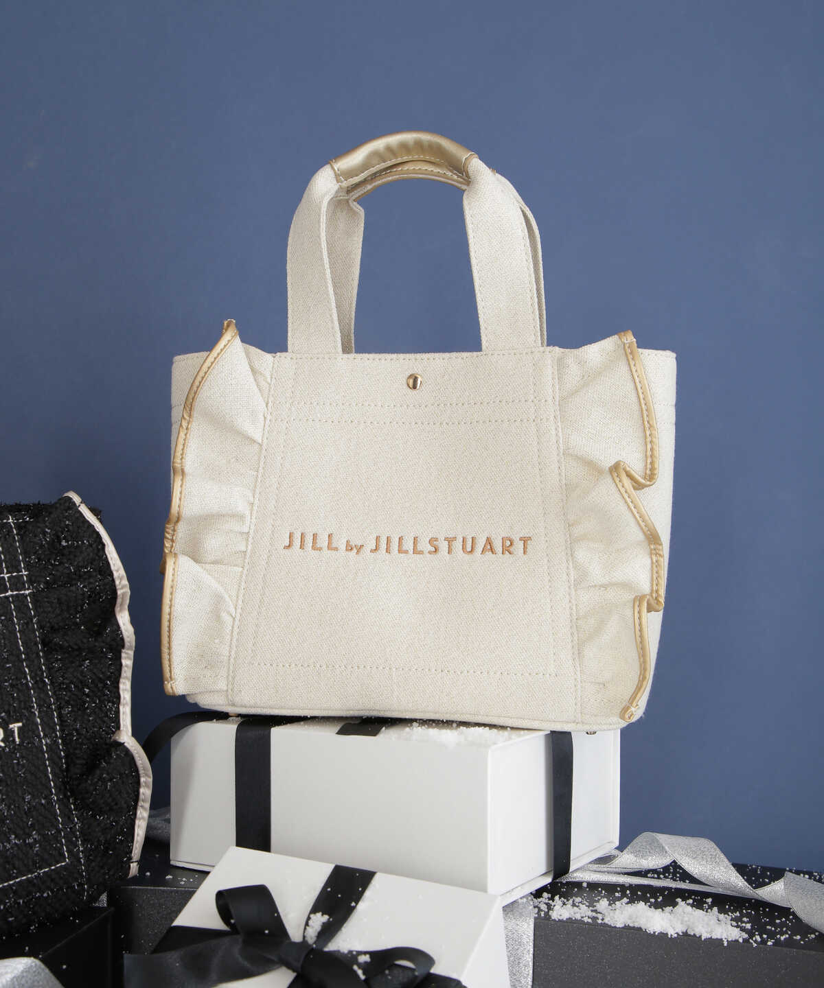 JILL by JILL STUART♡フリルトート小（ラメ）♡シルバーラメ新品シルバーラメ