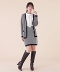 ロングカーデ×ミニスカート　セットアップ