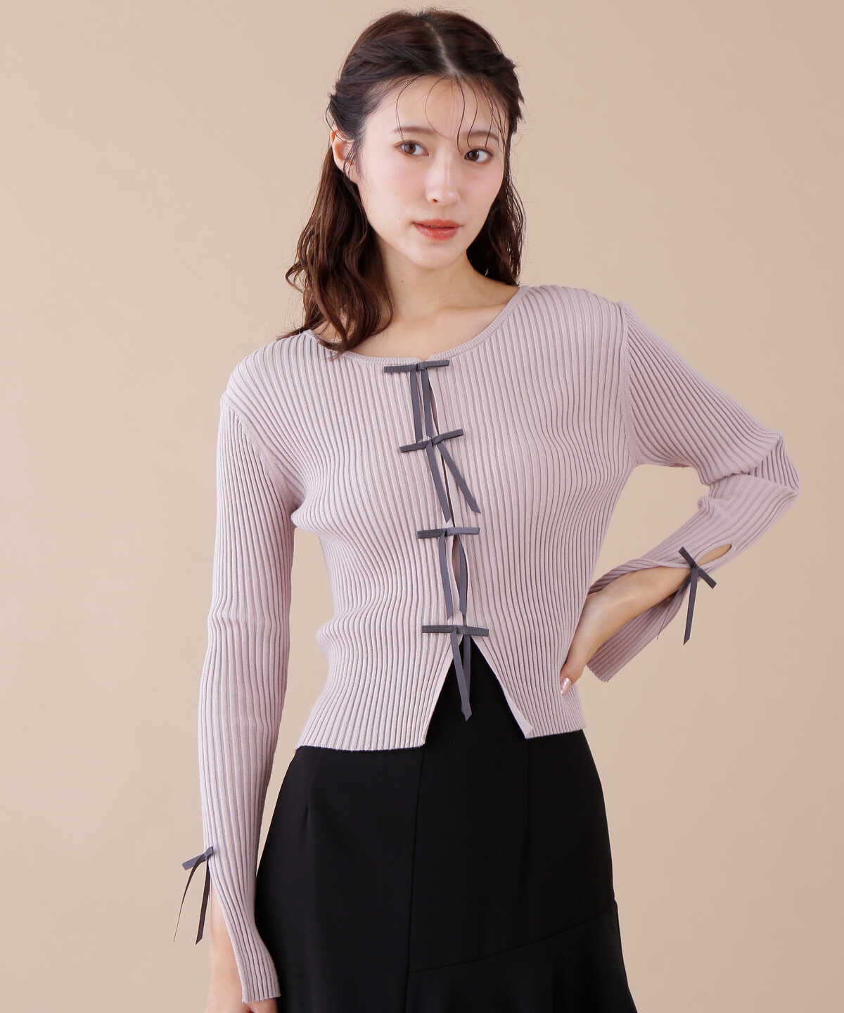 楽天市場】【SALE／70%OFF】リボンシシュウパフスリーブニット