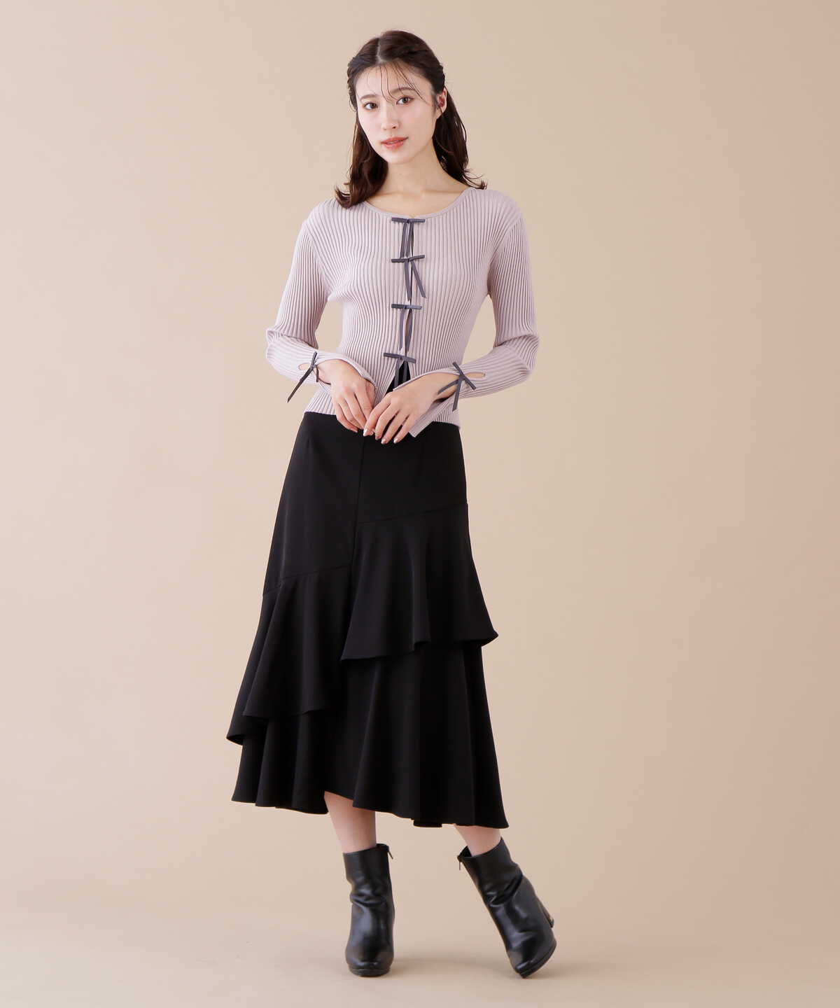 楽天市場】【SALE／70%OFF】リボンシシュウパフスリーブニット