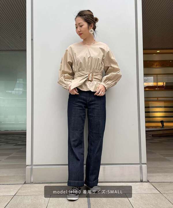 Sシリーズ対応商品 ベーシックワイドデニムパンツ Free S Mart サンエービーディーオンラインストア Sanei Online Store