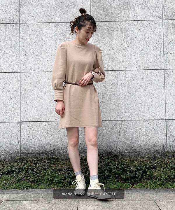ボリュームスリーブカットソーミニワンピース Free S Mart フリーズマート 公式 通販mix Tokyo ミックスドットトウキョウ