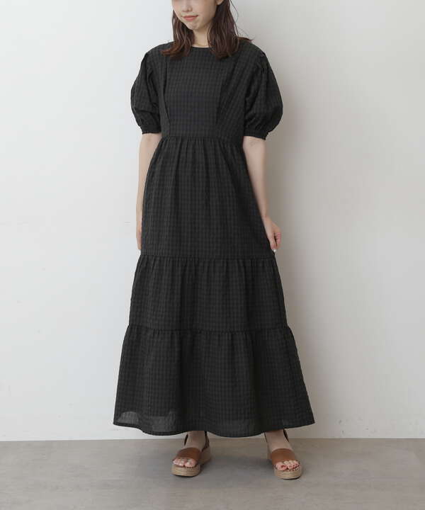ギンガムチェックティアードマキシワンピース Free S Mart サンエービーディーオンラインストア Sanei Online Store