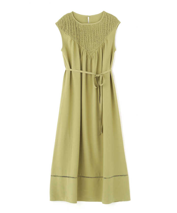 シャーリング切替ノースリーブサックワンピース Free S Mart サンエービーディーオンラインストア Sanei Online Store