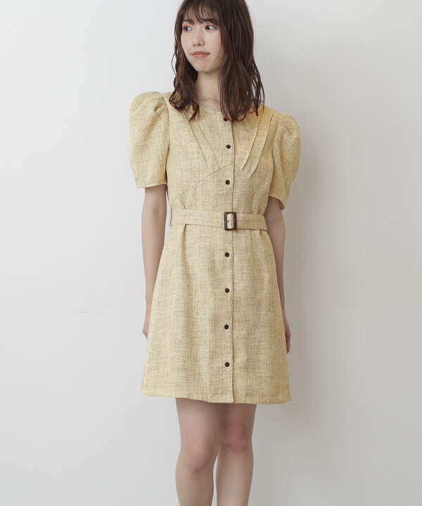 パネル切替半袖ミニ丈ワンピース Free S Mart サンエービーディーオンラインストア Sanei Online Store