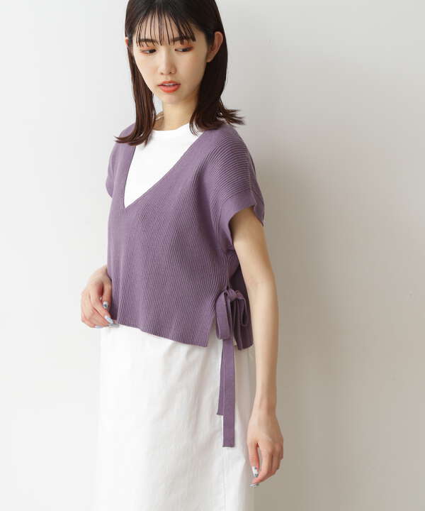 前後2wayゆるニットベスト Free S Mart サンエービーディーオンラインストア Sanei Online Store