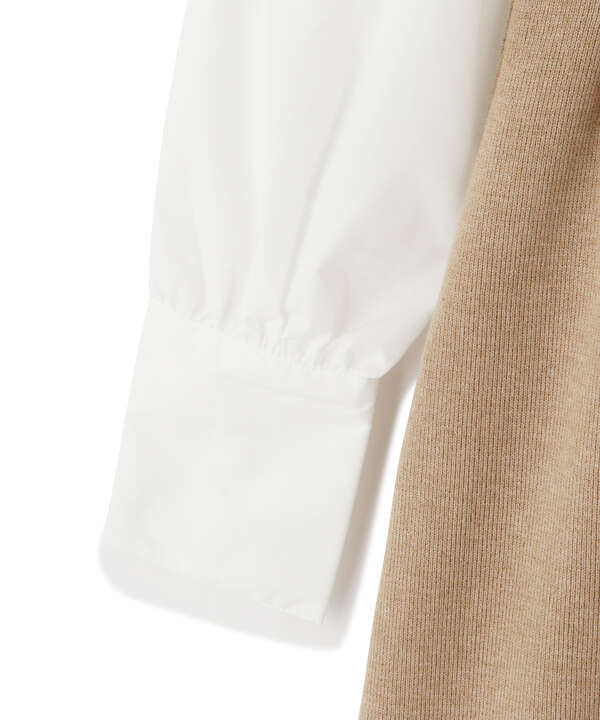 布帛ドッキングロングニットワンピース Free S Mart サンエービーディーオンラインストア Sanei Online Store