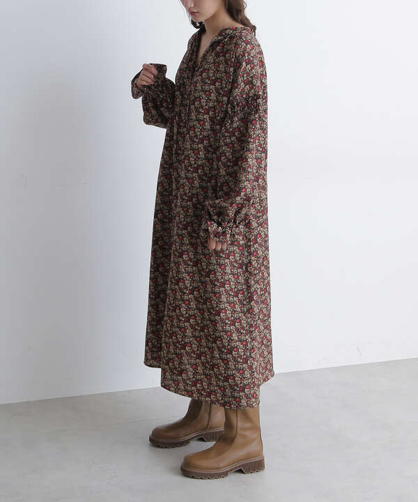 フラワープリント前後2wayスモックワンピース Free S Mart サンエービーディーオンラインストア Sanei Online Store