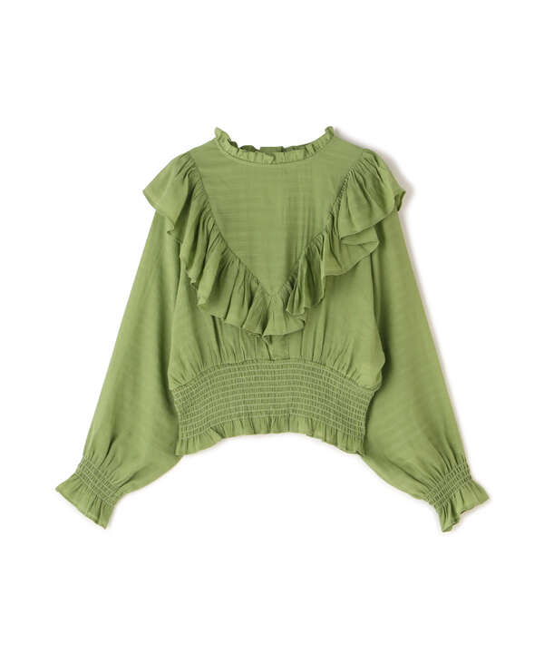 先行予約2月中旬 2月下旬入荷予定 Vヨークラッフルフリルブラウス Free S Mart サンエービーディーオンラインストア Sanei Online Store