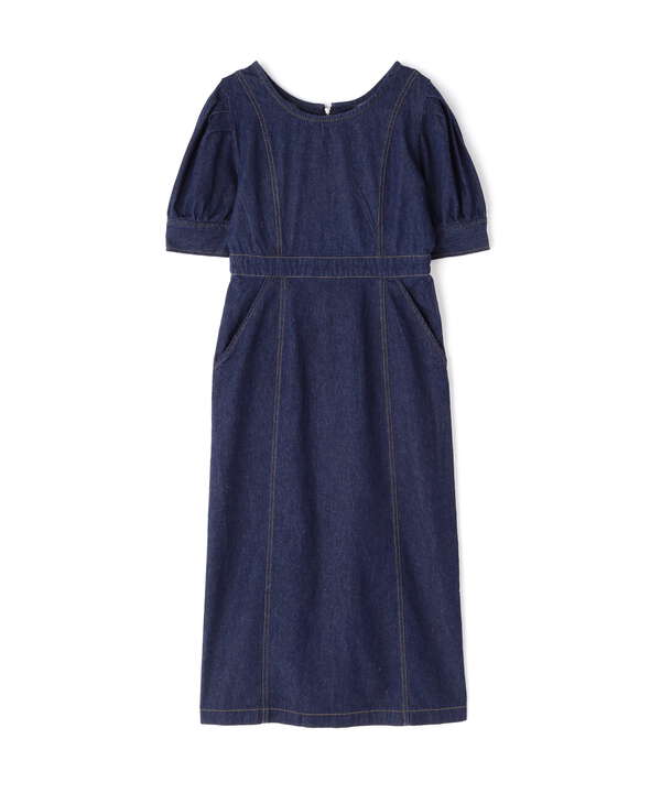 パフスリーブデニムロングワンピース Free S Mart サンエービーディーオンラインストア Sanei Online Store