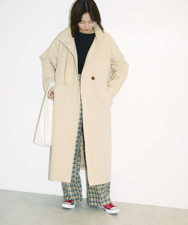 ツイルスタンドカラーコート Free S Mart サンエービーディーオンラインストア Sanei Online Store