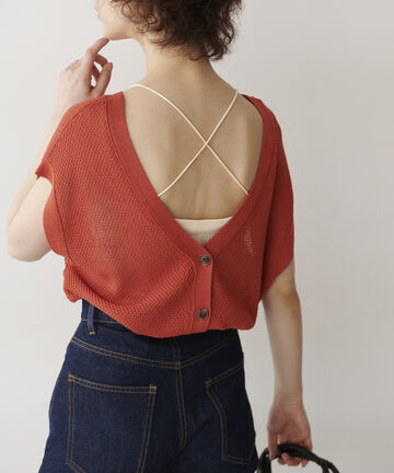 前後2Wayカノコフレンチスリーブニット