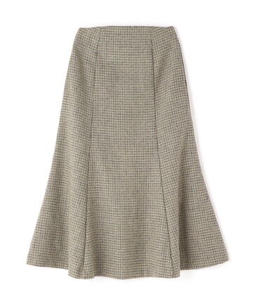 [Sシリーズ対応商品]ツイードチェックマーメイドスカート