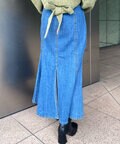 [Sシリーズ対応商品]ハイウエストタックマーメイドデニムスカート