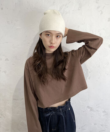 長袖短丈ロンTシャツ