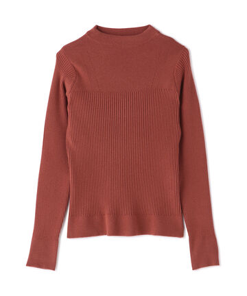 ［洗える］マシンウォッシャブルリブボトルネックニット