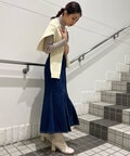 [Sシリーズ対応商品]ハイウエストタックマーメイドデニムスカート