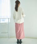[Sシリーズ対応商品]フロントスリットコーデュロイナロースカート