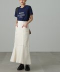 追加  パネル切替マーメイドデニムスカート