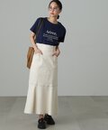 追加  パネル切替マーメイドデニムスカート