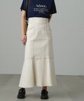 追加  パネル切替マーメイドデニムスカート