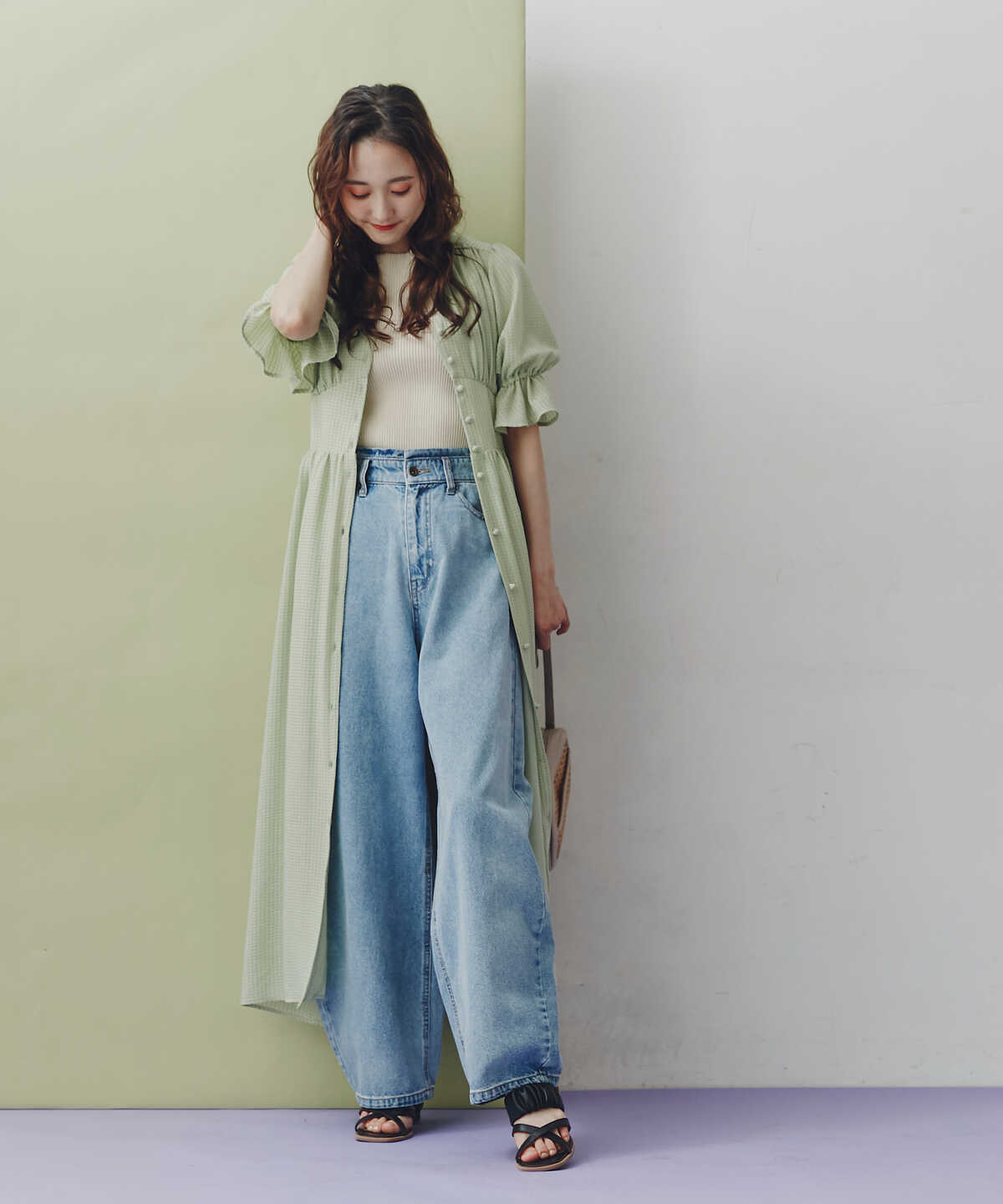 追加 デニムエッグパンツ | FREE'S MART | サンエービーディー 