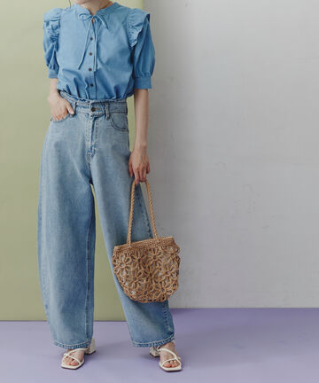 追加  【追加生産予約4月中旬-4月下旬入荷予定】デニムエッグパンツ