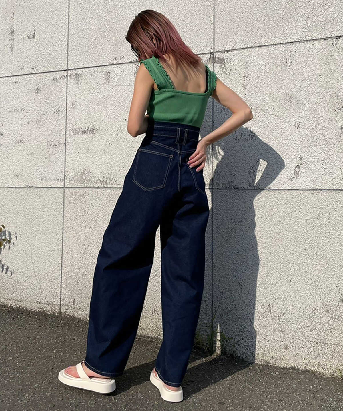 追加  【追加生産予約4月中旬-4月下旬入荷予定】デニムエッグパンツ