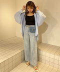 累計2万本突破の大人気デニムパンツ ! [Sシリーズ対応商品]ベーシックワイドデニムパンツ