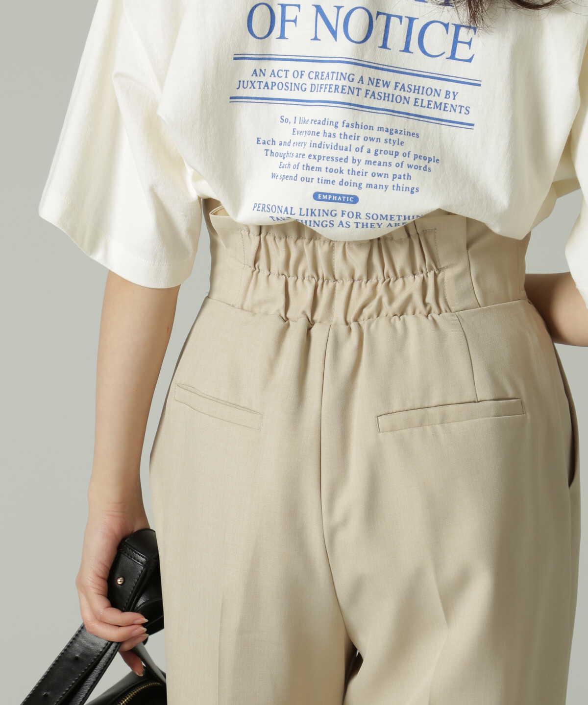 ［SET UP対応］[Sシリーズ対応商品]ハイウエスト太ベルトストレートパンツ