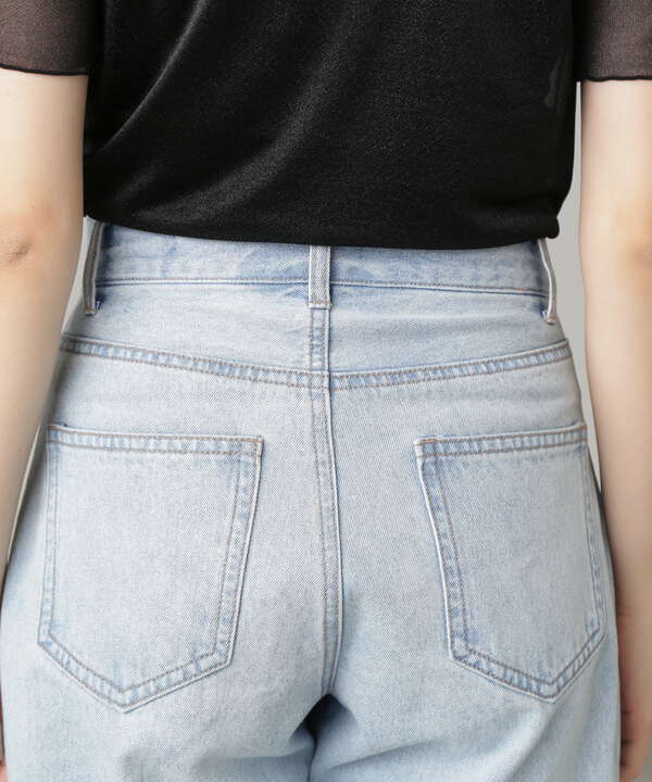 [Sシリーズ対応商品]センタープレスストレートデニムパンツ