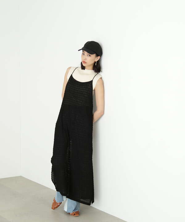 シャーリングシアーキャミワンピース