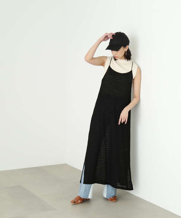 シャーリングシアーキャミワンピース