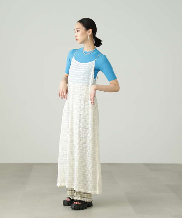 シャーリングシアーキャミワンピース
