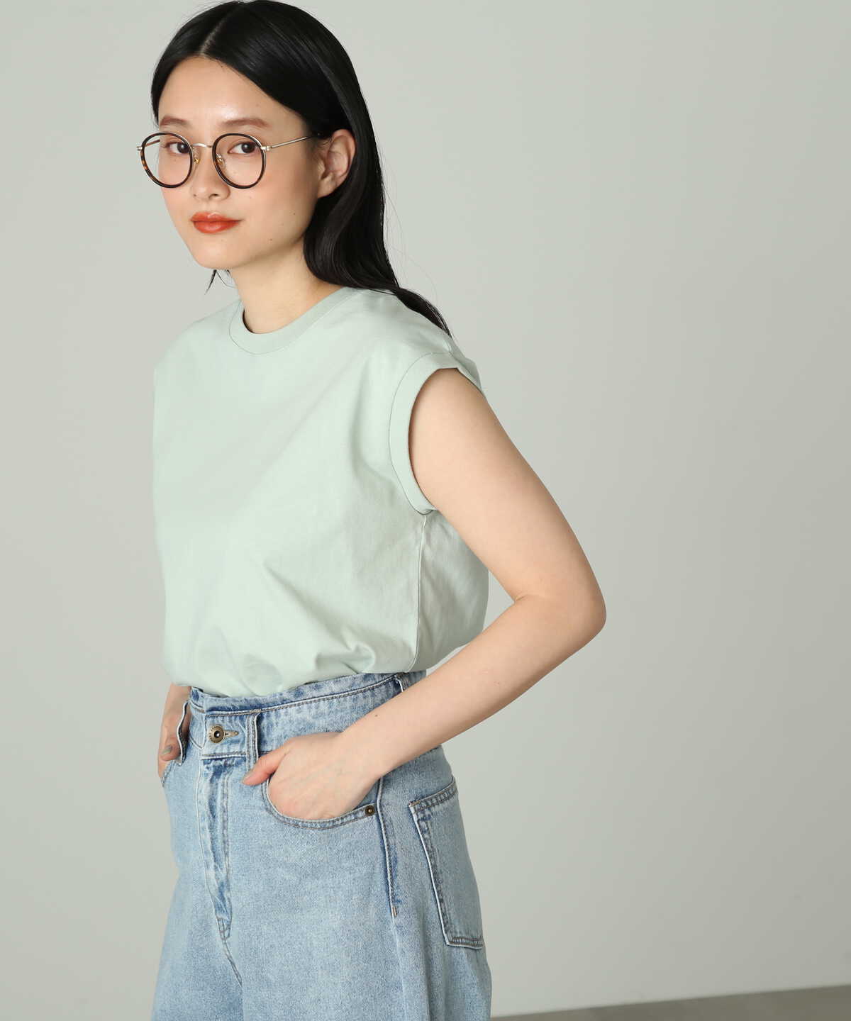 USAコットンフレンチスリーブTシャツ