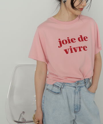 カラーロゴプリントコンパクトTシャツ