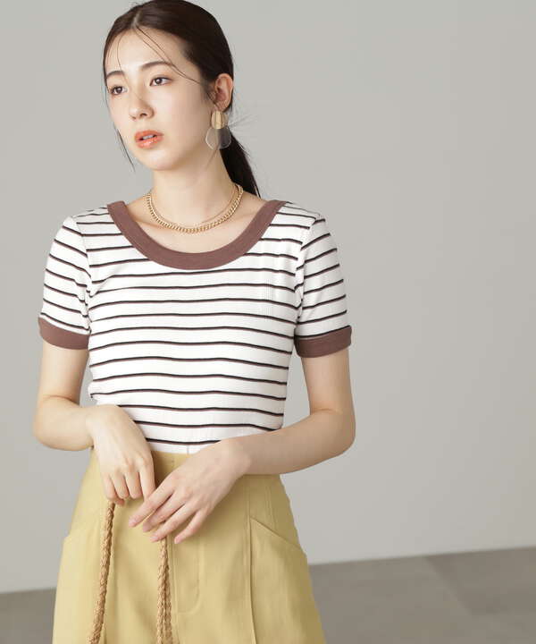 Millerカップ付きショート丈Tシャツ