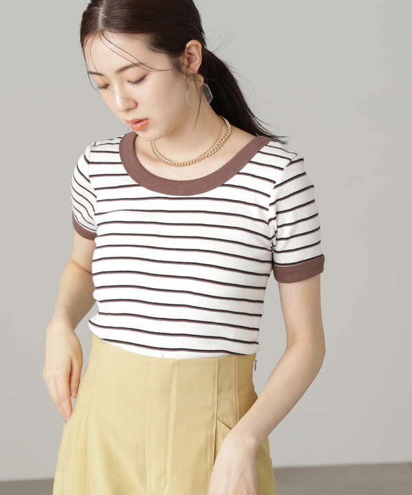 Millerカップ付きショート丈Tシャツ