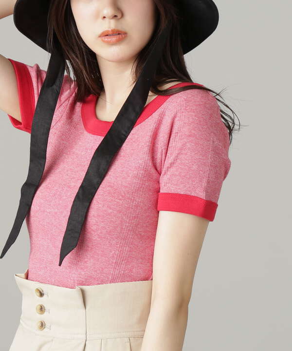 Millerカップ付きショート丈Tシャツ