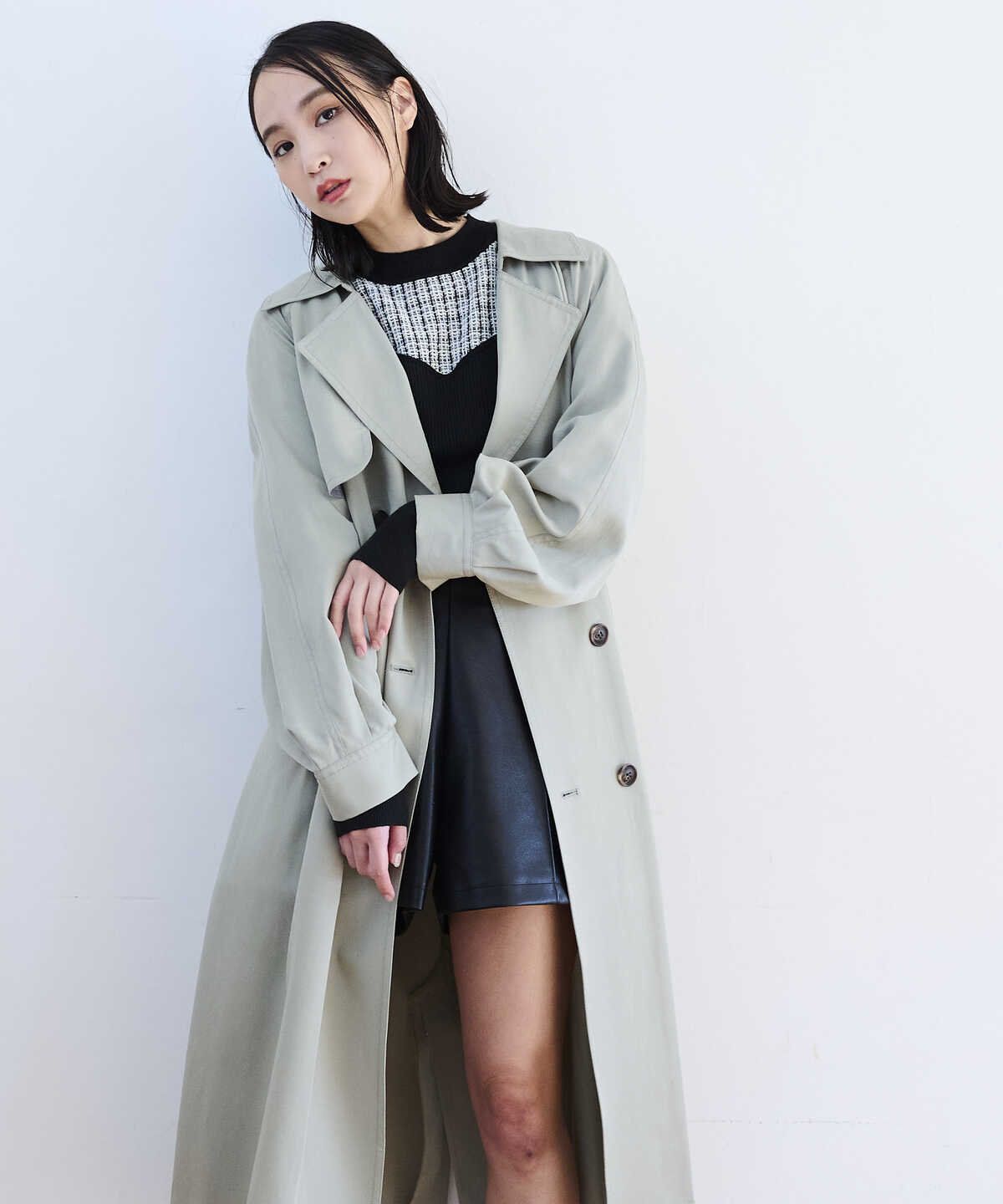 売り出し最安値 低身長オススメ Docking over trench coat www