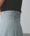 [Sシリーズ対応商品]ハイウエストラッフルフロントスリットマーメイドスカート
