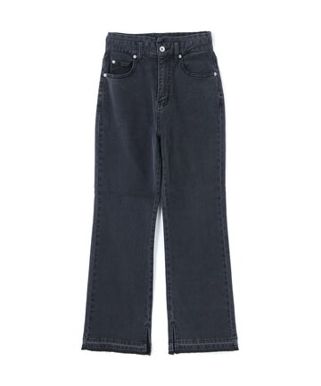 【先行予約5月下旬-6月上旬入荷予定】[Sシリーズ対応商品]ハイウエストストレッチフレアデニムパンツ