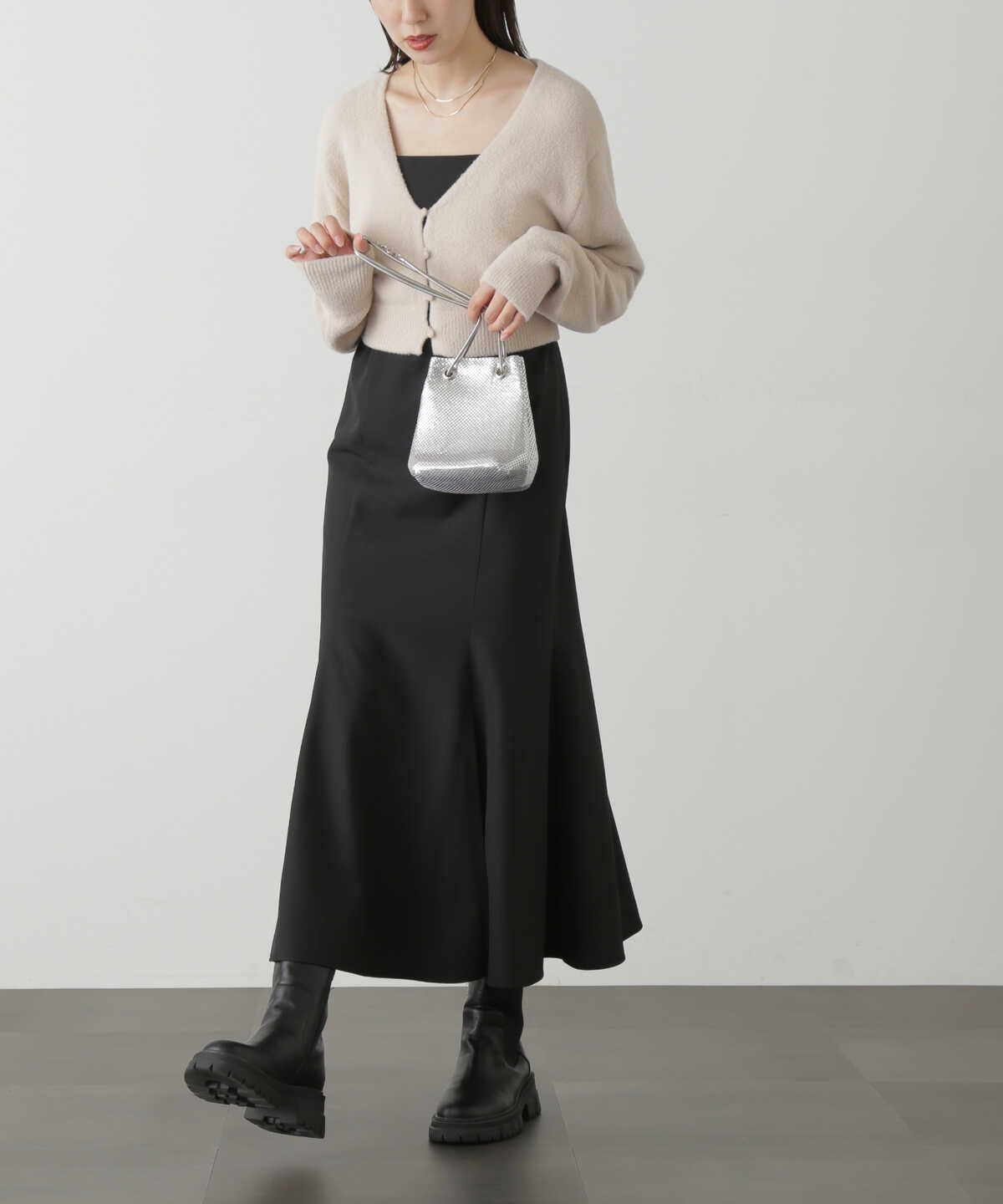 ［WEB限定］＜岡崎紗絵コラボ/SET ITEM＞ニット×ワンピースセット